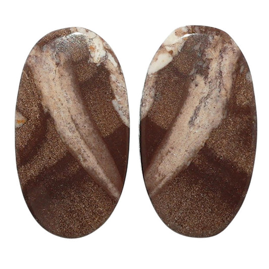 Outback Jasper Pair 13x23.6x4 mm Oval Shape Polished Gemstone LS72-07456