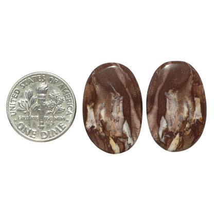 Outback Jasper Pair 15x23x4 mm Oval Shape Polished Gemstone LS72-07457