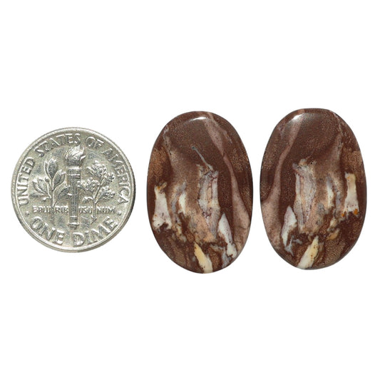 Outback Jasper Pair 15x23x4 mm Oval Shape Polished Gemstone LS72-07457