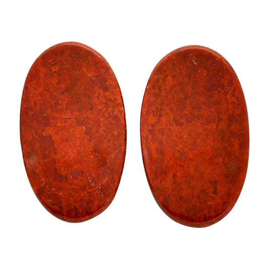 Red Moss Agate Pair 13.7x23x4.7 mm Oval Shape Polished Gemstone LS73-04472