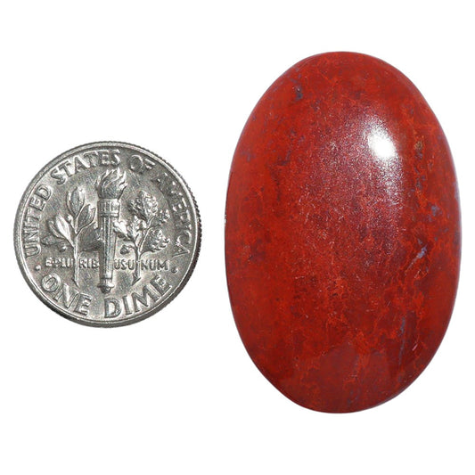 Red Moss Agate 22.55x34.4x5 mm Oval Shape Polished Gemstone LS73-07205