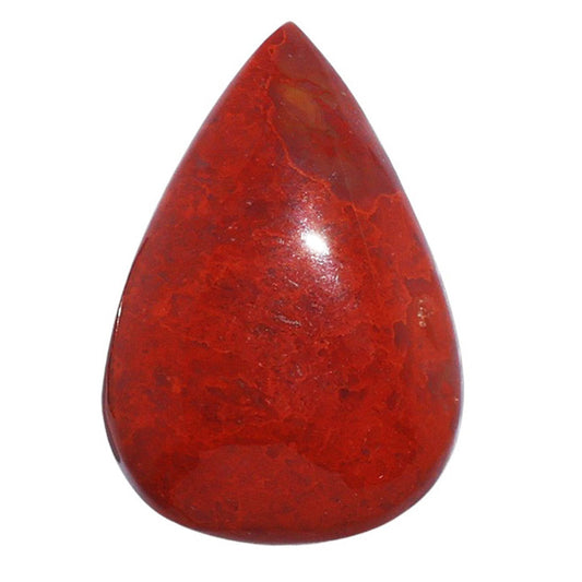 Red Moss Agate 18.7x17.1x5.5 mm Pear Shape Polished Gemstone LS73-07206