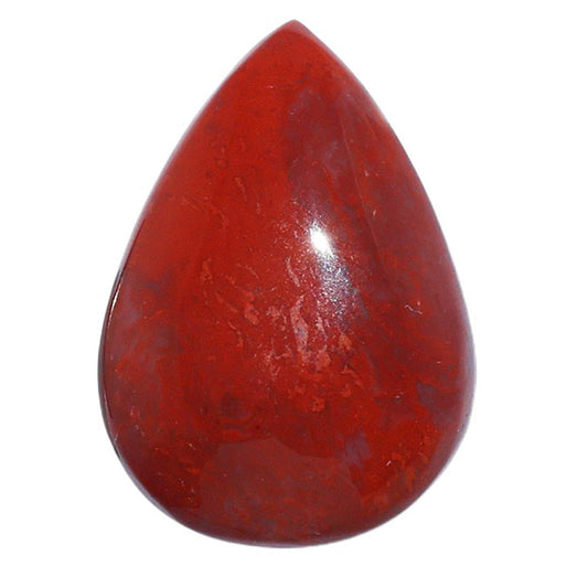 Red Moss Agate 18.3x25.8x6 mm Pear Shape Polished Gemstone LS73-07213