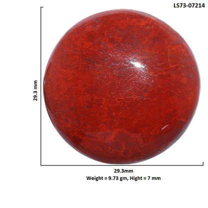 Red Moss Agate 29.3x29.3x7 mm Round Shape Polished Gemstone LS73-07214