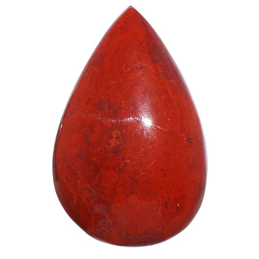 Red Moss Agate 16.8x26.15x5 mm Pear Shape Polished Gemstone LS73-07216