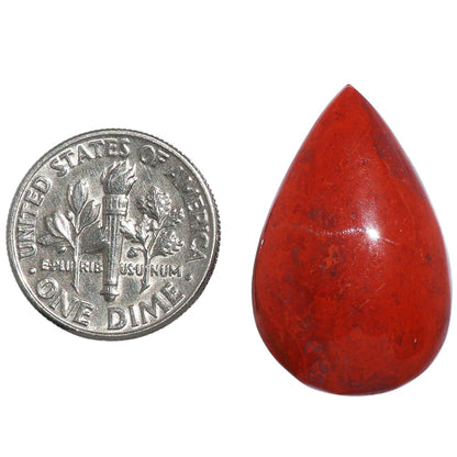 Red Moss Agate 16.8x26.15x5 mm Pear Shape Polished Gemstone LS73-07216