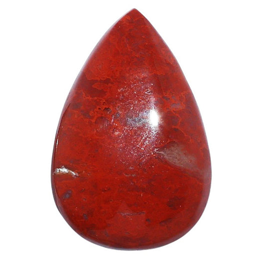 Red Moss Agate 17x25.85x5.7 mm Pear Shape Polished Gemstone LS73-07217