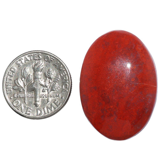 Red Moss Agate 20x28.35x6 mm Oval Shape Polished Gemstone LS73-07218