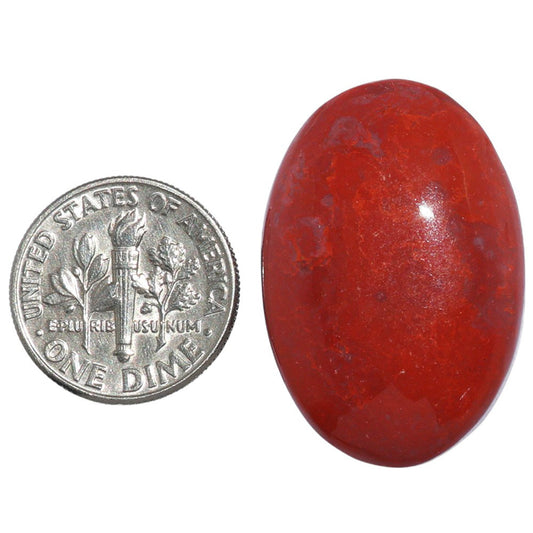 Red Moss Agate 20.5x30.15x6 mm Oval Shape Polished Gemstone LS73-07221