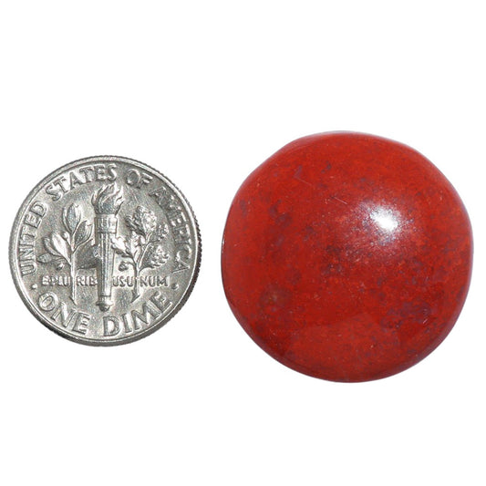 Red Moss Agate 23.3x23.3x5.8 mm Round Shape Polished Gemstone LS73-07222