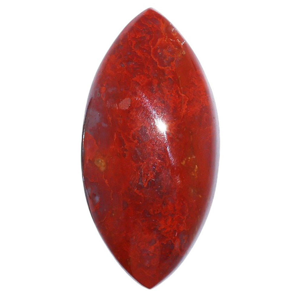 Red Moss Agate 15.5x31.65x6.5 mm Marquise Shape Polished Gemstone LS73-07224