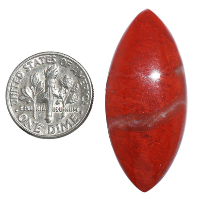 Red Moss Agate 16.5x37.3x5.5 mm Marquise Shape Polished Gemstone LS73-07226