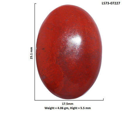 Red Moss Agate 17.5x25.1x5.5 mm Oval Shape Polished Gemstone LS73-07227