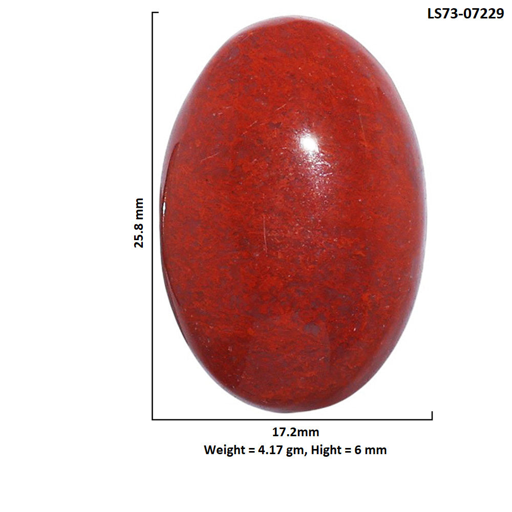 Red Moss Agate 17.2x25.8x6 mm Oval Shape Polished Gemstone LS73-07229