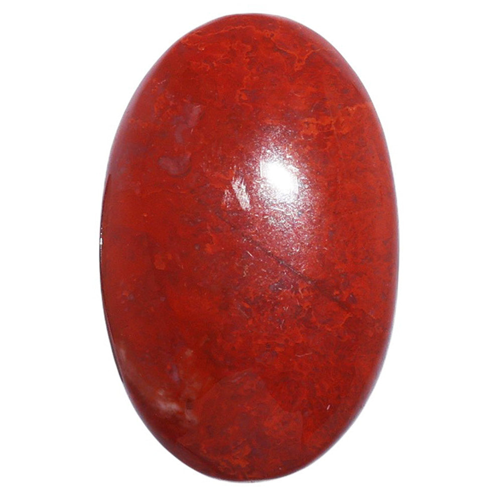 Red Moss Agate 21.7x34.1x5.5 mm Oval Shape Polished Gemstone LS73-07231