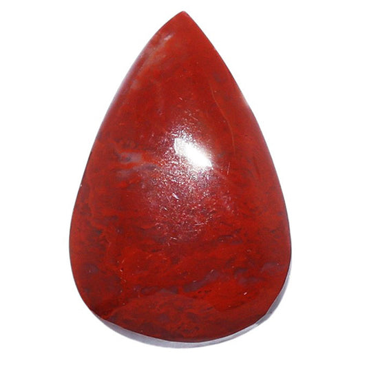 Red Moss Agate 15.4x23.7x5.5 mm Pear Shape Polished Gemstone LS73-07232