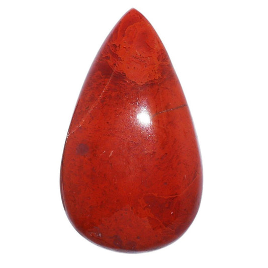 Red Moss Agate 17.6x30.5x6 mm Pear Shape Polished Gemstone LS73-07233