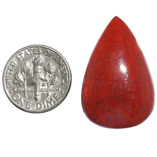 Red Moss Agate 19x29.1x6 mm Pear Shape Polished Gemstone LS73-07235