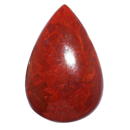 Red Moss Agate 19x29.1x5 mm Pear Shape Polished Gemstone LS73-07237
