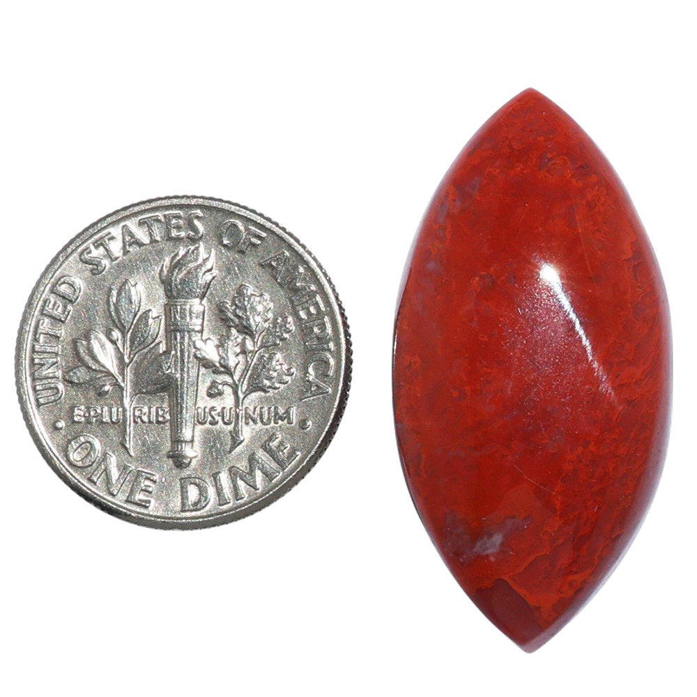 Red Moss Agate 14.9x29.85x6.5 mm Marquise Shape Polished Gemstone LS73-07239