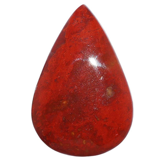 Red Moss Agate 17.2x26x4 mm Pear Shape Polished Gemstone LS73-07241