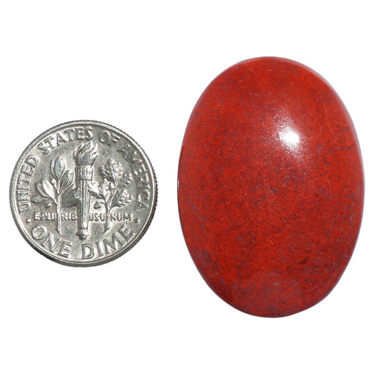 Red Moss Agate 22.55x31.55x5 mm Oval Shape Polished Gemstone LS73-07243