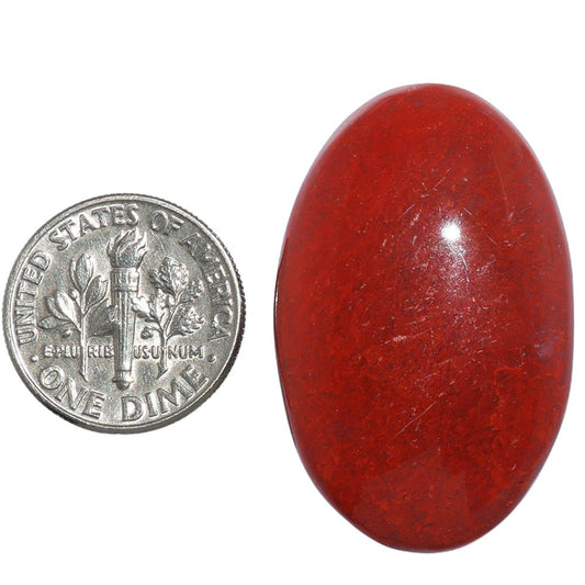 Red Moss Agate 22x34.45x6 mm Oval Shape Polished Gemstone LS73-07244
