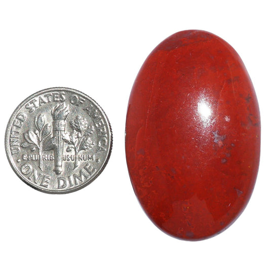 Red Moss Agate 22.4x35x6 mm Oval Shape Polished Gemstone LS73-07245