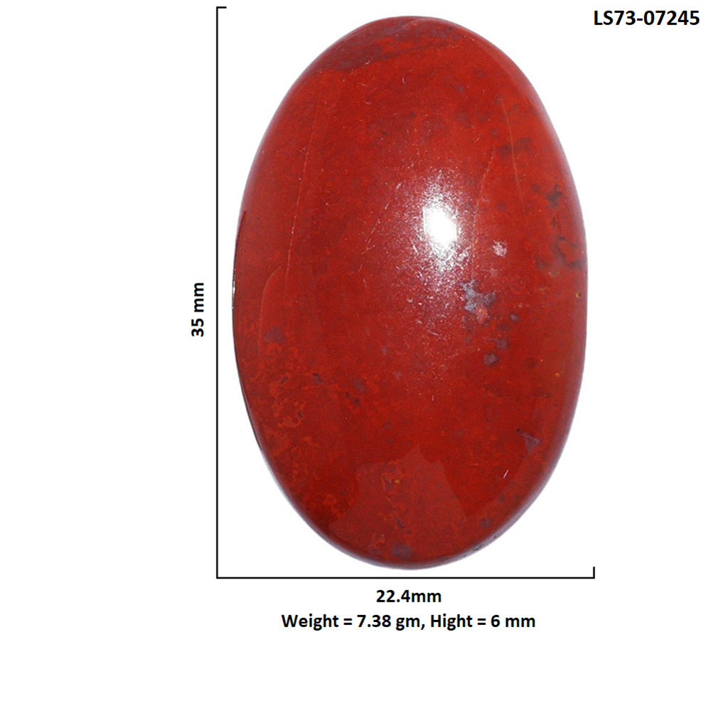 Red Moss Agate 22.4x35x6 mm Oval Shape Polished Gemstone LS73-07245