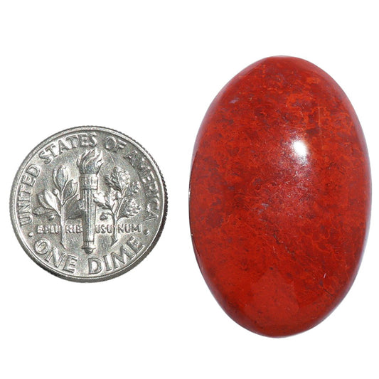 Red Moss Agate 20.7x32x7 mm Oval Shape Polished Gemstone LS73-07246