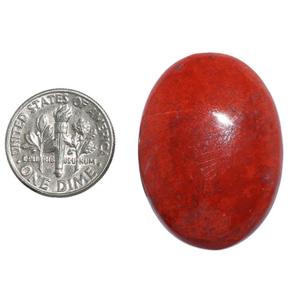 Red Moss Agate 23.6x32.1x6 mm Oval Shape Polished Gemstone LS73-07250