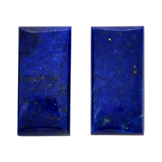 Lapis Lazuli Pair 10x20x4.5 mm Baguette Shape Polished Gemstone LS74-04503
