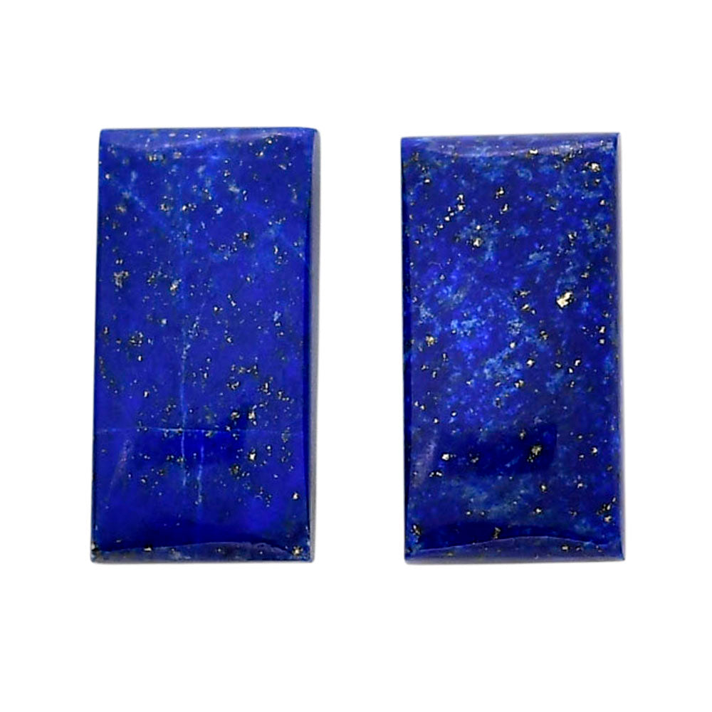 Lapis Lazuli Pair 10.2x20.2x4.5 mm Baguette Shape Polished Gemstone LS74-04504