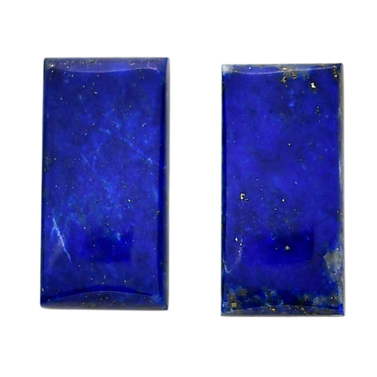 Lapis Lazuli Pair 10x20x4.5 mm Baguette Shape Polished Gemstone LS74-04505