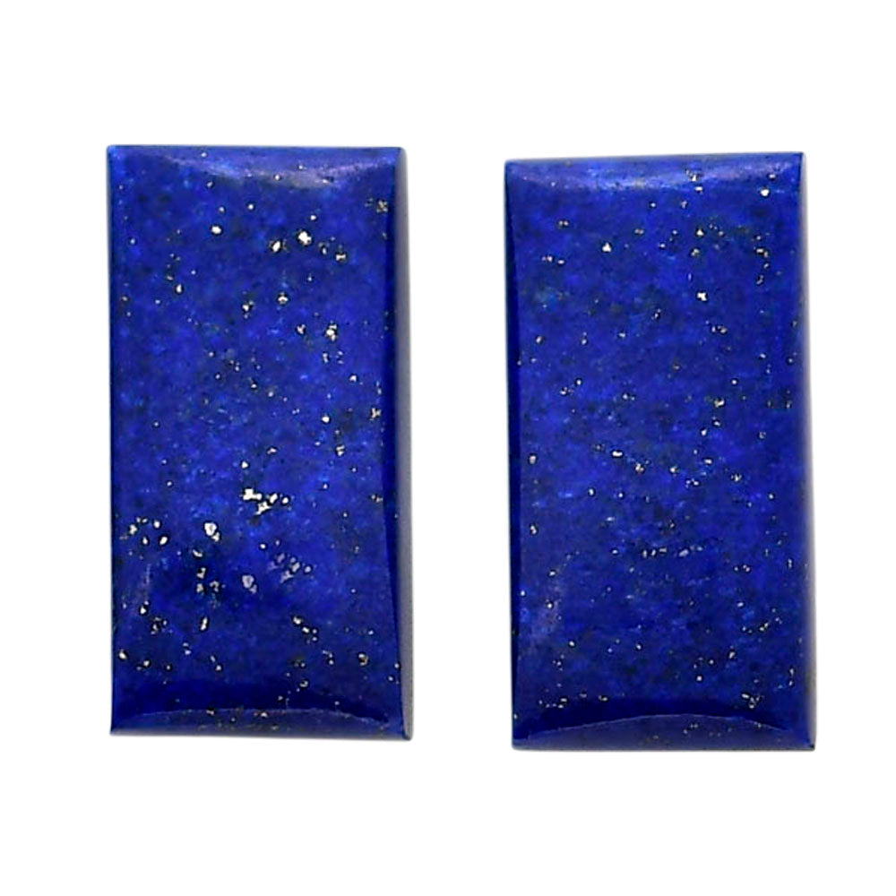 Lapis Lazuli Pair 10x19.6x4.5 mm Baguette Shape Polished Gemstone LS74-04506