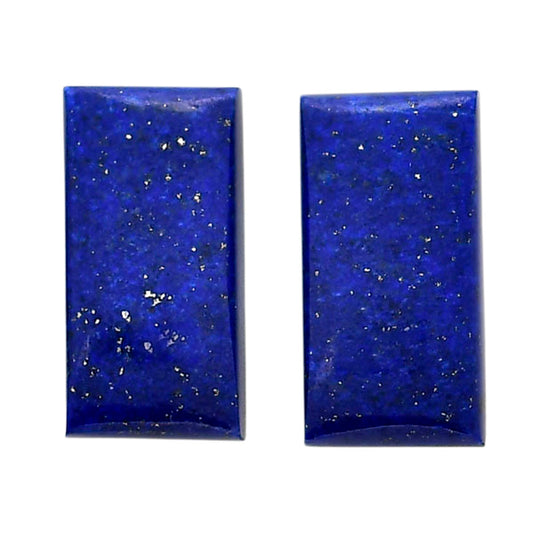 Lapis Lazuli Pair 10x19.6x4.5 mm Baguette Shape Polished Gemstone LS74-04506