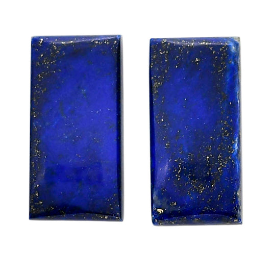 Lapis Lazuli Pair 10x20x4.5 mm Baguette Shape Polished Gemstone LS74-04507