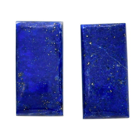 Lapis Lazuli Pair 10x20x4.5 mm Baguette Shape Polished Gemstone LS74-04508