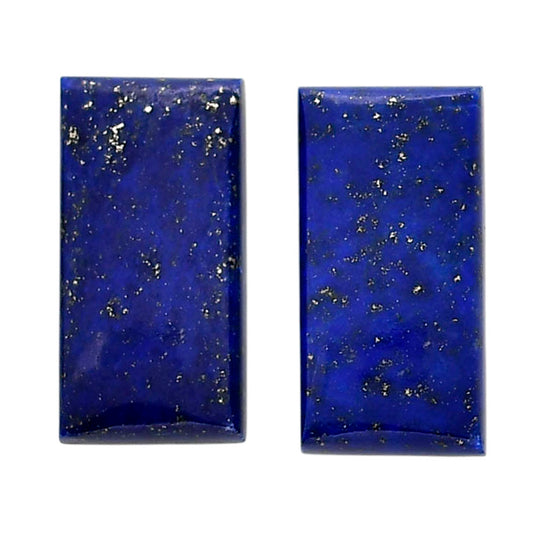 Lapis Lazuli Pair 10x20x4.5 mm Baguette Shape Polished Gemstone LS74-04510