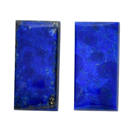 Lapis Lazuli Pair 10x20x4.5 mm Baguette Shape Polished Gemstone LS74-04511