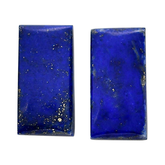 Lapis Lazuli Pair 10x20x4.5 mm Baguette Shape Polished Gemstone LS74-04513