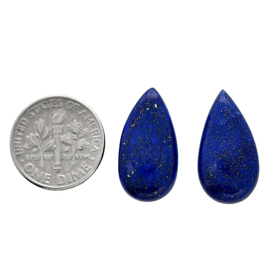 Lapis Lazuli Pair 11.5x21.3x5 mm Pear Shape Polished Gemstone LS74-04514