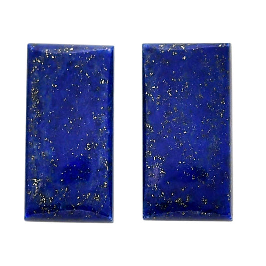 Lapis Lazuli Pair 10x20x4.5 mm Baguette Shape Polished Gemstone LS74-04516