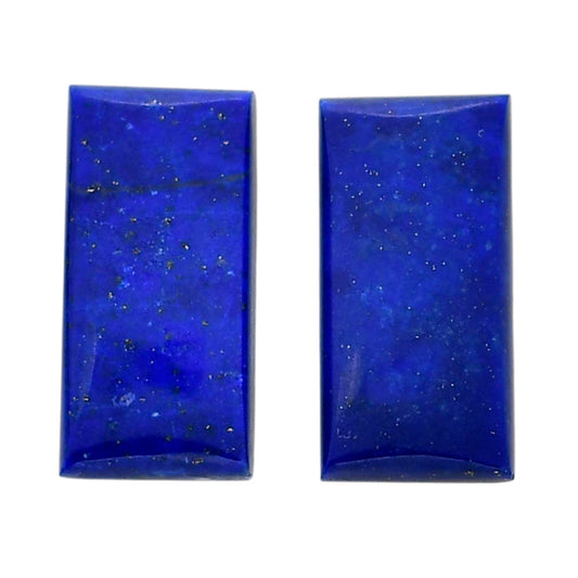 Lapis Lazuli Pair 10x19.7x4.5 mm Baguette Shape Polished Gemstone LS74-04518