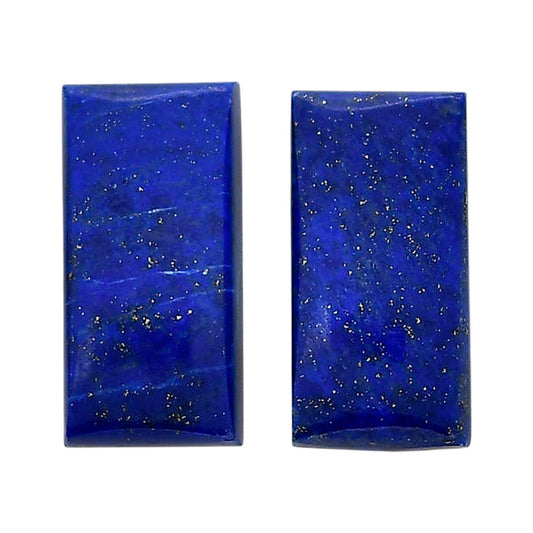 Lapis Lazuli Pair 10x20x4.5 mm Baguette Shape Polished Gemstone LS74-04519