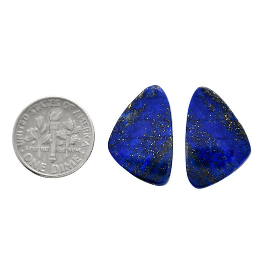 Lapis Lazuli Pair 14.2x22x3.7 mm Fancy Shape Polished Gemstone LS74-04520