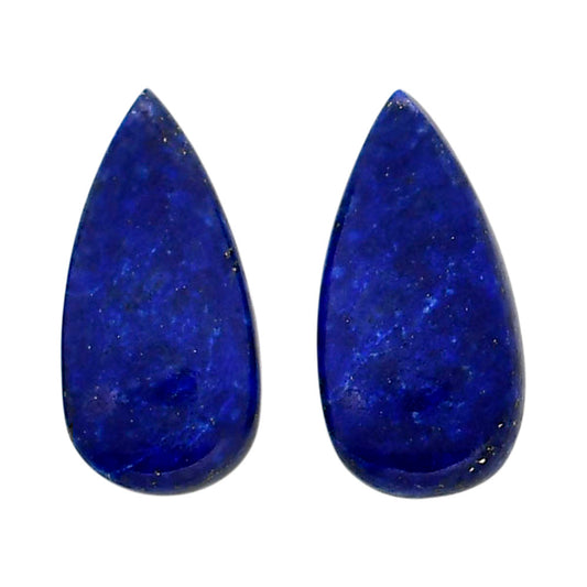 Lapis Lazuli Pair 10.10x20.4x4.5 mm Pear Shape Polished Gemstone LS74-04522