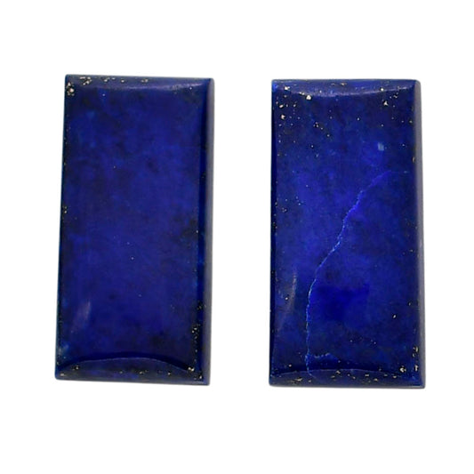 Lapis Lazuli Pair 10x20x4.5 mm Baguette Shape Polished Gemstone LS74-04524