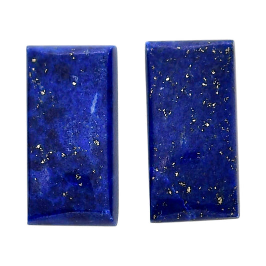 Lapis Lazuli Pair 10x19.8x4.5 mm Baguette Shape Polished Gemstone LS74-04525