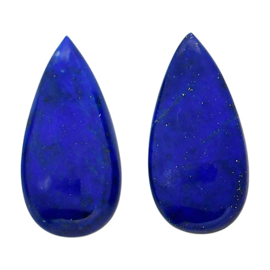Lapis Lazuli Pair 10.2x20.5x4.5 mm Pear Shape Polished Gemstone LS74-04526